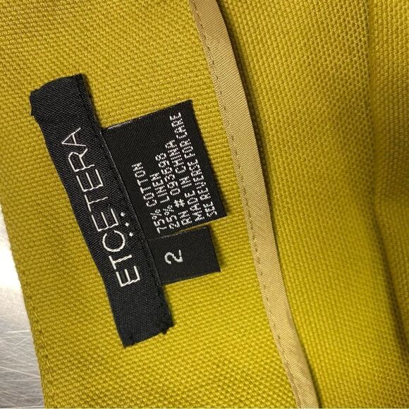 Etcetera Skirt Women Size 2 Cotton Linen Blend Lined Kick Pleat Career P… - Picture 5 of 5